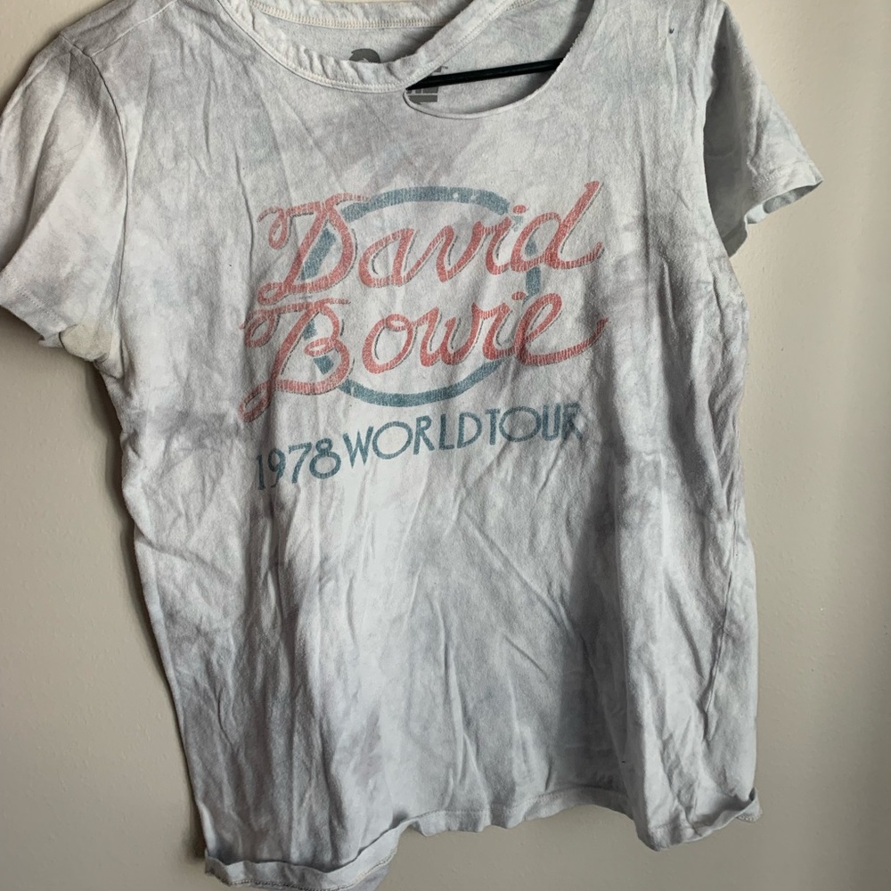 Distressed David bowie t-shirt